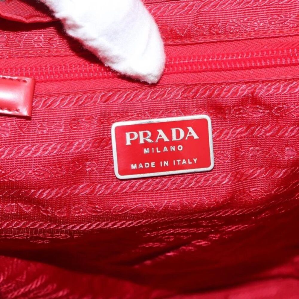 Prada Double Front Pocket Backpack Tessuto Red Nylon Backpack Bag - Picture 6 of 16